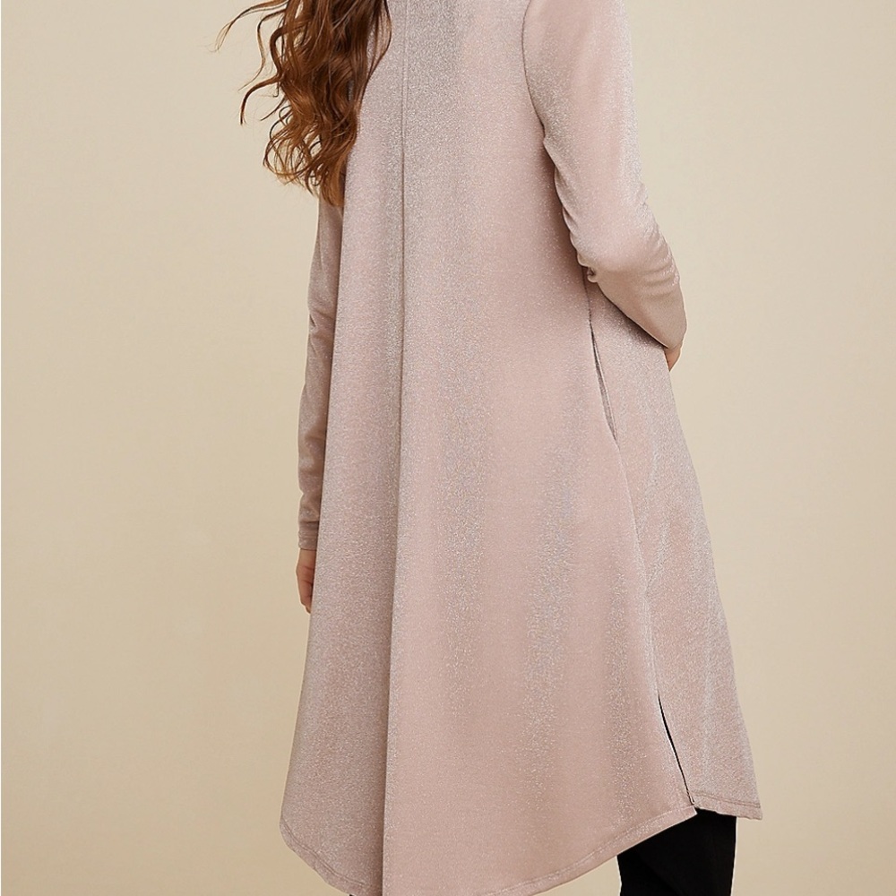 Blush Metallic Duster Cardigan - Picture 2 of 3